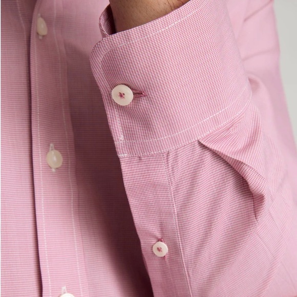 NWT Untuckit Men's Wrinkle Free Cadetto Slim in Rosewine Microgingham - Picture 7 of 12